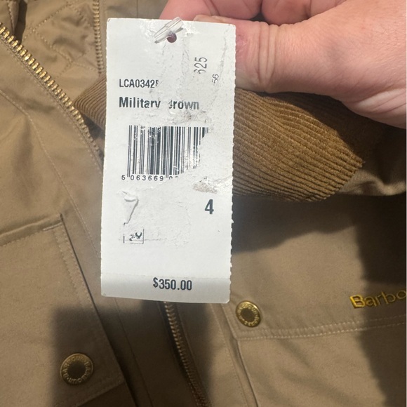 Barbour Nora Casual Barn Jacket in Military Brown - Picture 10 of 10